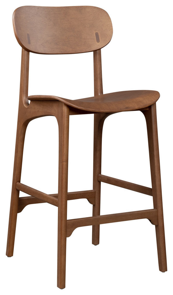 Solvang Wood Stool, Brown Ale Finish, Bar Height