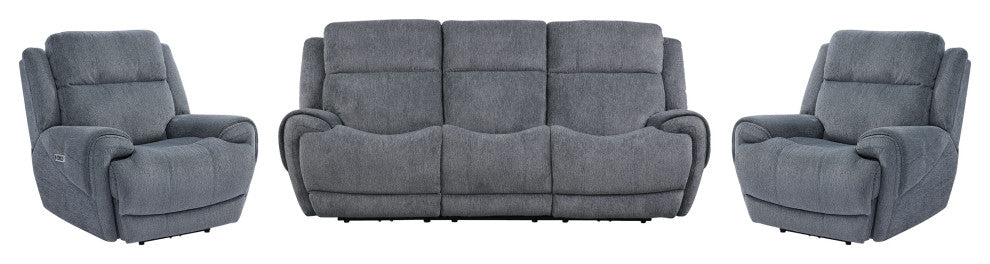 Spartacus Oyster Power Reclining Sofa and Loveseat