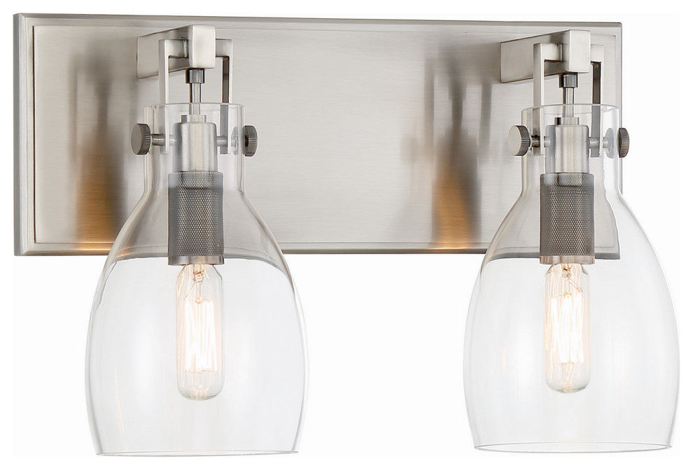 Minka-Lavery 2272-84B, 2-Light Bath Bar, Tiberia, Plated Pewter