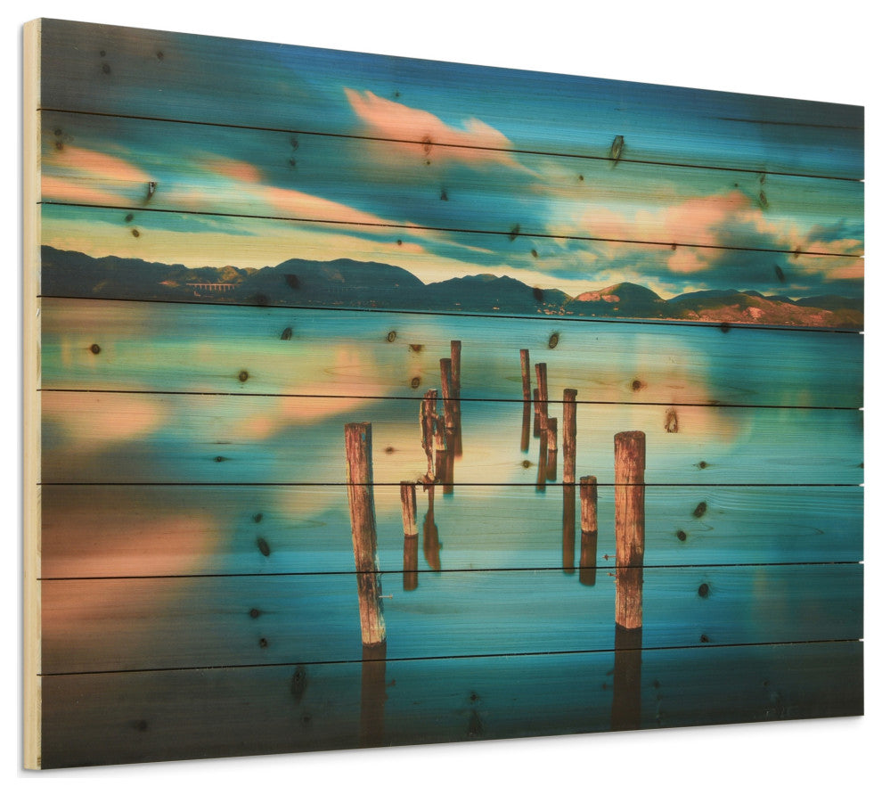 Evening Light Digital Print on Solid Wood Wall Art