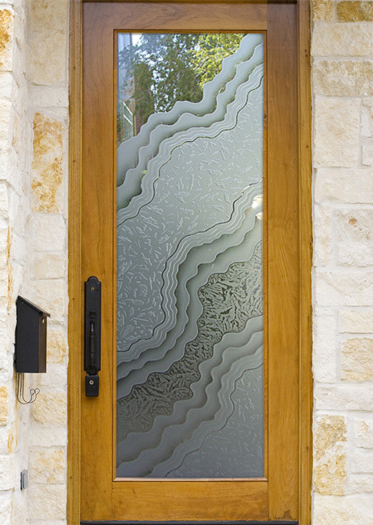 Pantry Door - Metamorphosis Peak - Primed - 28" x 96" - Knob on Left - Push Open