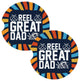 Reel Great Dad Fishing Angler Coasters for Car Cup Holders Set of 2