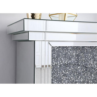 47.5" Crystal Mirrored Mantle With Crystal Insert Fireplace