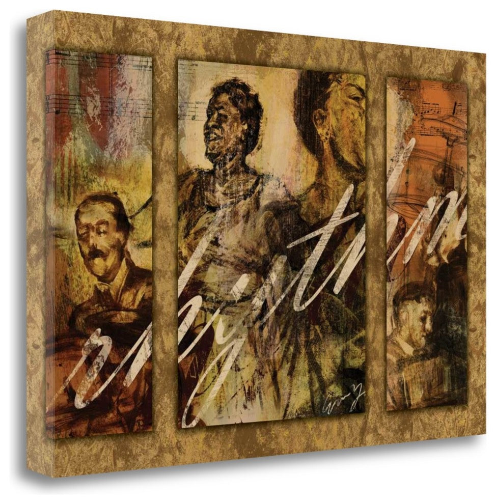 "Rhythm - Triptych" By Eric Yang, Giclee Print on Gallery Wrap Canvas