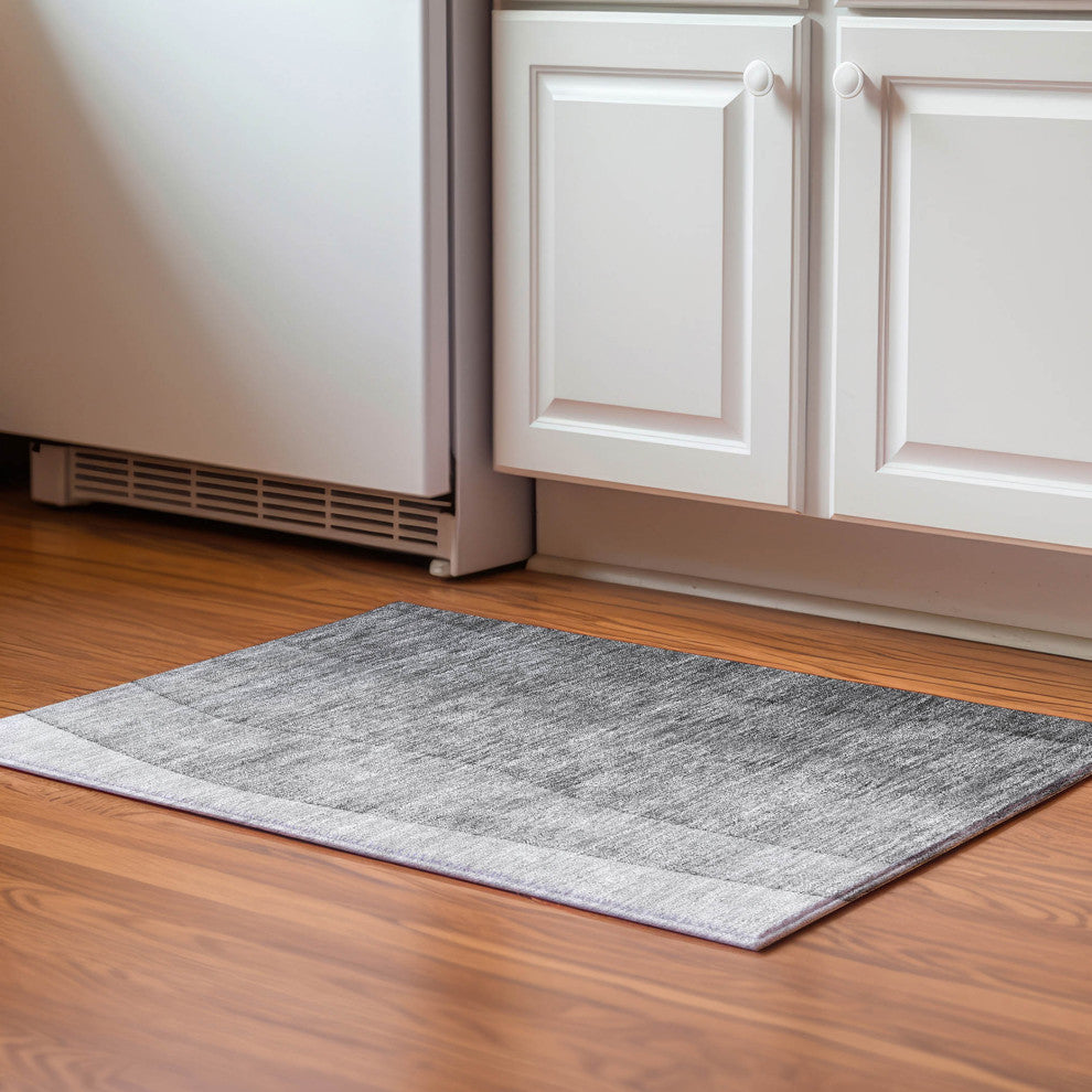 Premium Machine Washable Mayfield AMF625 Gray 1'8" x 2'6" Rug