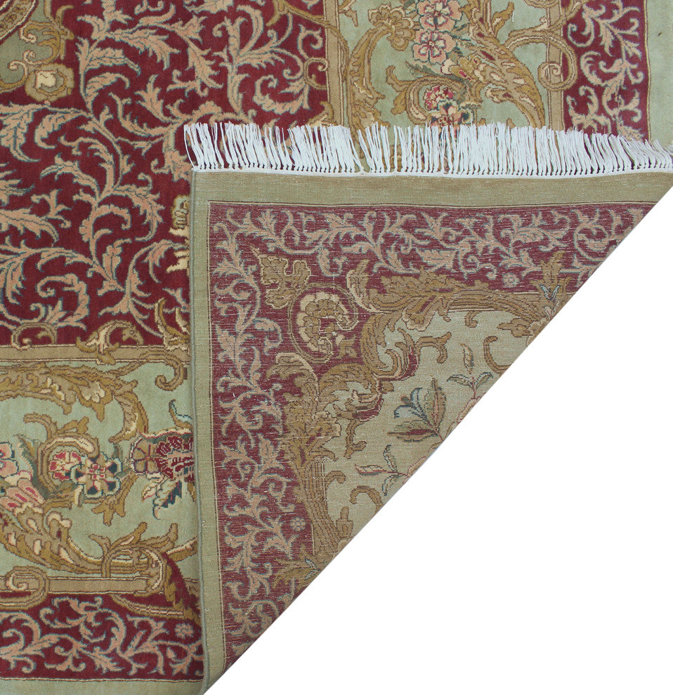 Pak-Persian Abusan Light Green Rug, 9'0x11'10