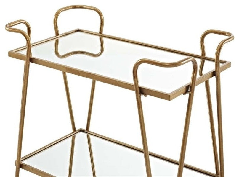Gold Midcentury Bar Cart