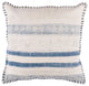 Lola Pillow, Blue and Cream, Poly Fill, 20"