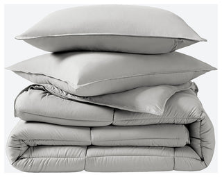Bare Home Down Alternative Comforter Set, Light Gray, Queen