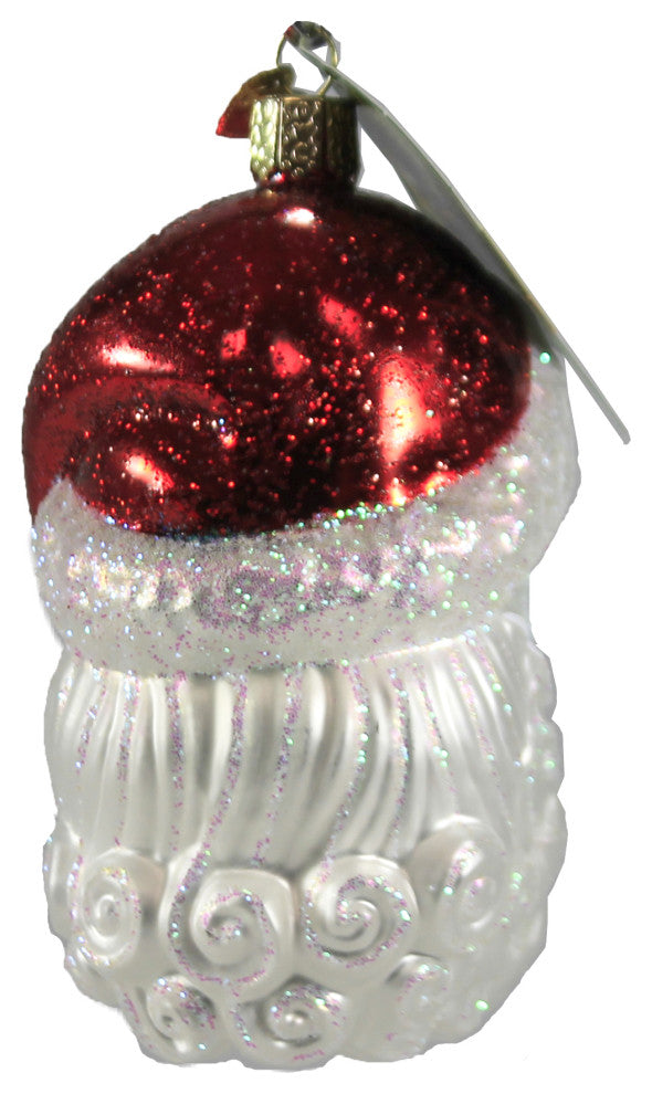 Old World Christmas Santa With Face Mask Glass Ornament Pandemic 40319