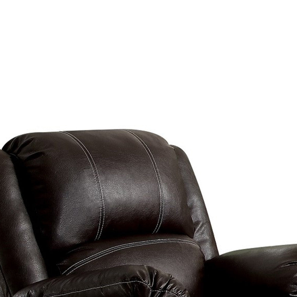 ACME Zuriel Motion Rocker Recliner, Brown Synthetic Leather