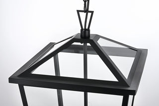 Home Living 14" Outdoor Pendant, Black