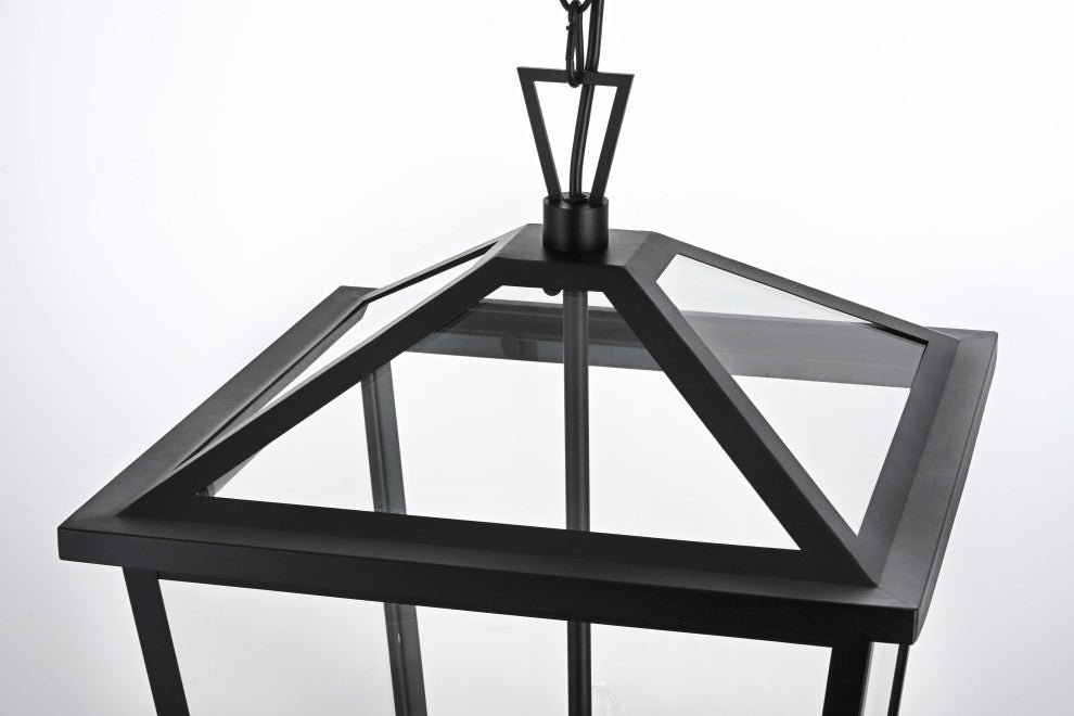 Home Living 14" Outdoor Pendant, Black