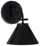 Cavella 1 Light Wall Sconce, Matte Black Finish, 7" Matte Black Metal Shade