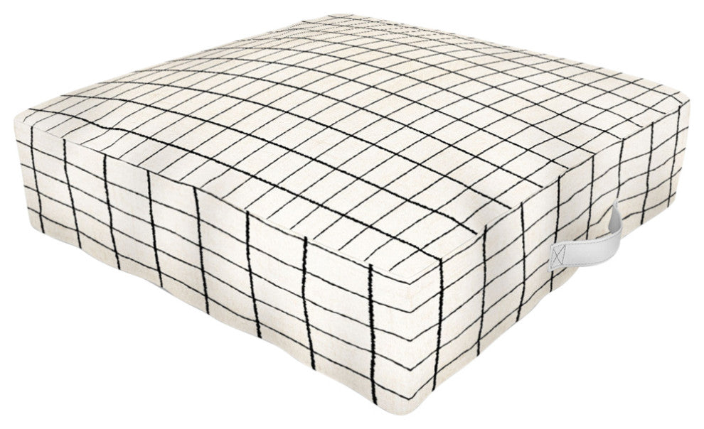 Holli Zollinger Linen Grid Outdoor Floor Cushion