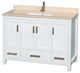 Wyndham WCS141448SWHIVUNSMXX 48 Inch Single Vanity with Ivory Top in White