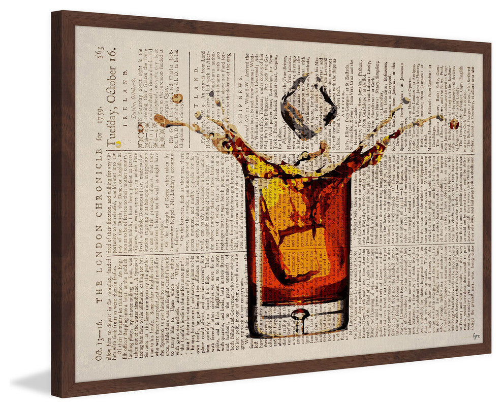 "Liquor Splash" Framed Painting Print, 24"x16"