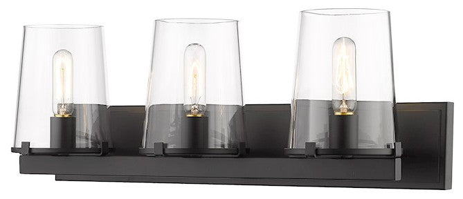 Z-LITE 3032-3V-MB 3 Light Vanity, Matte Black