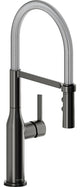 LKAV1061BKCR Elkay Avado Single Hole Kitchen Faucet, Black Stainless and Chrome