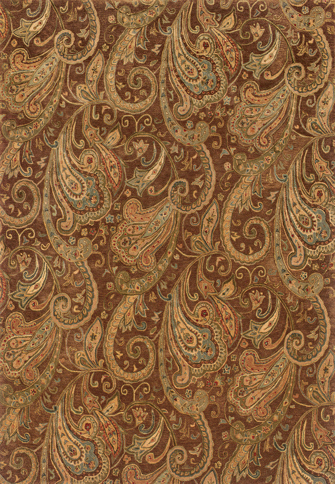Oriental Weavers Huntley Brown/Gold Paisley Indoor Area Rug 9'3"X13'3"