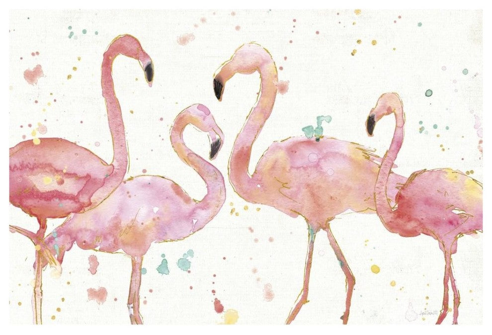 "Flamingo Fever I" Digital Paper Print by Anne Tavoletti, 38"x26"
