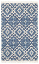 Dash & Albert Marmara Kilim Handwoven Cotton Rug, Blue, 5' x 8'