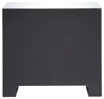 Benzara BM191447 Wooden Framed Mirrored Console Table with Three Drawers