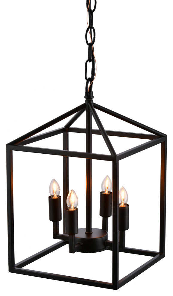 Lazzur Therain 4 Light 10" Matte Black Pendant