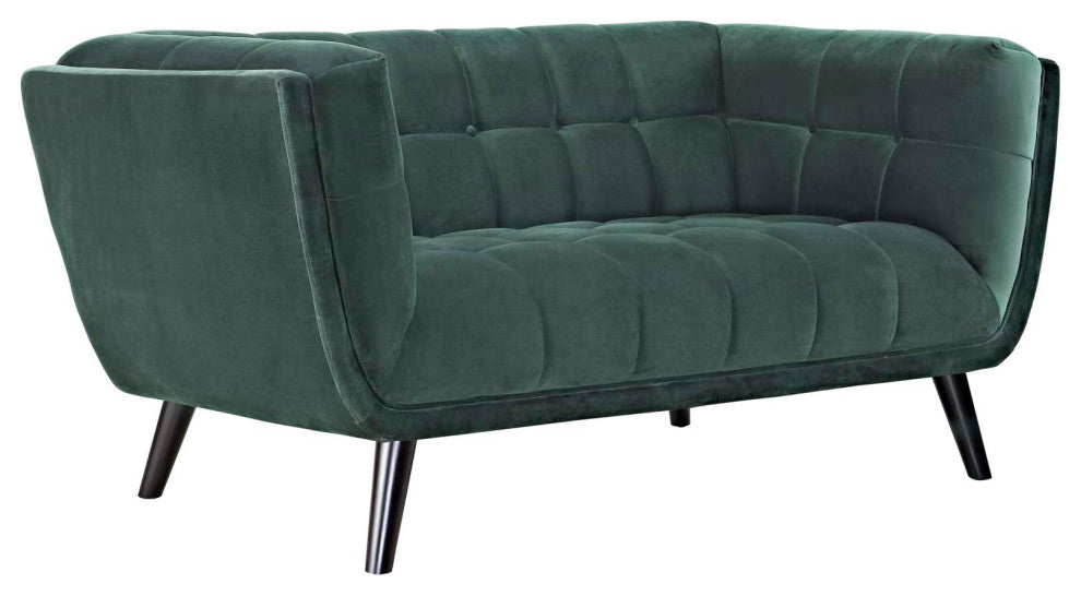 Modway Bestow Velvet Loveseat, Green