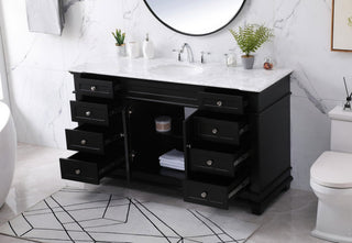 Weston Single Bathroom Vanity Set, Black, 60