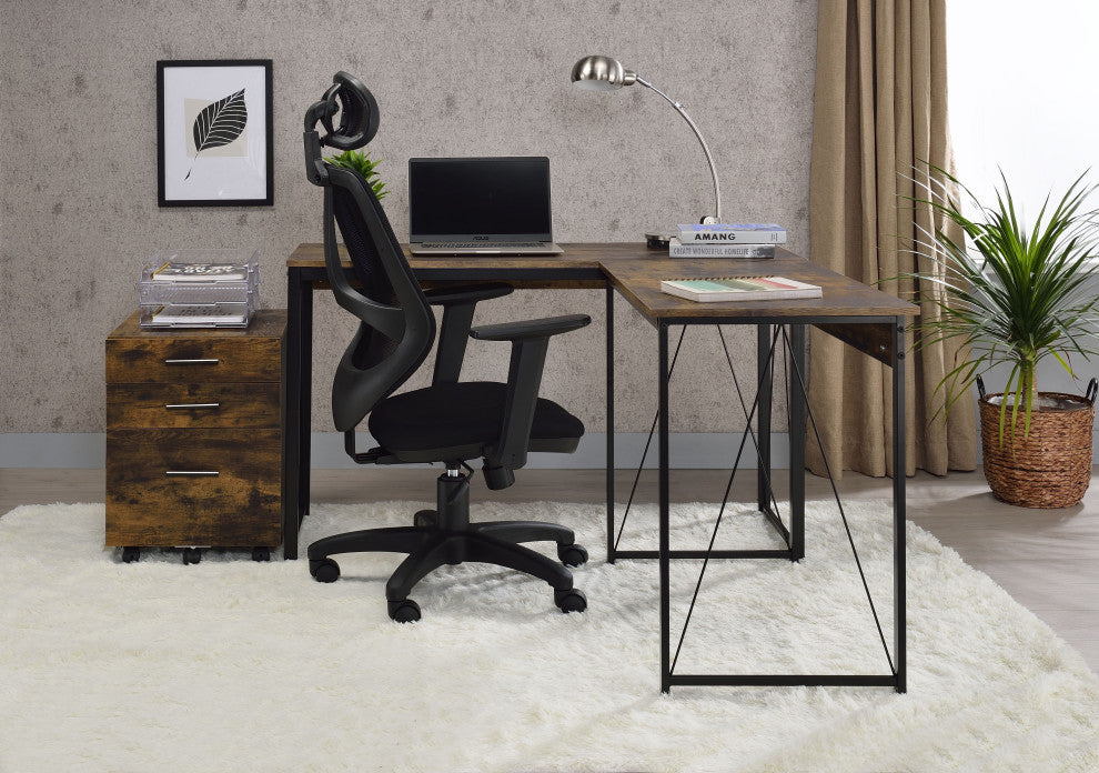 ACME Zaidin Writing Desk, Weathered Oak