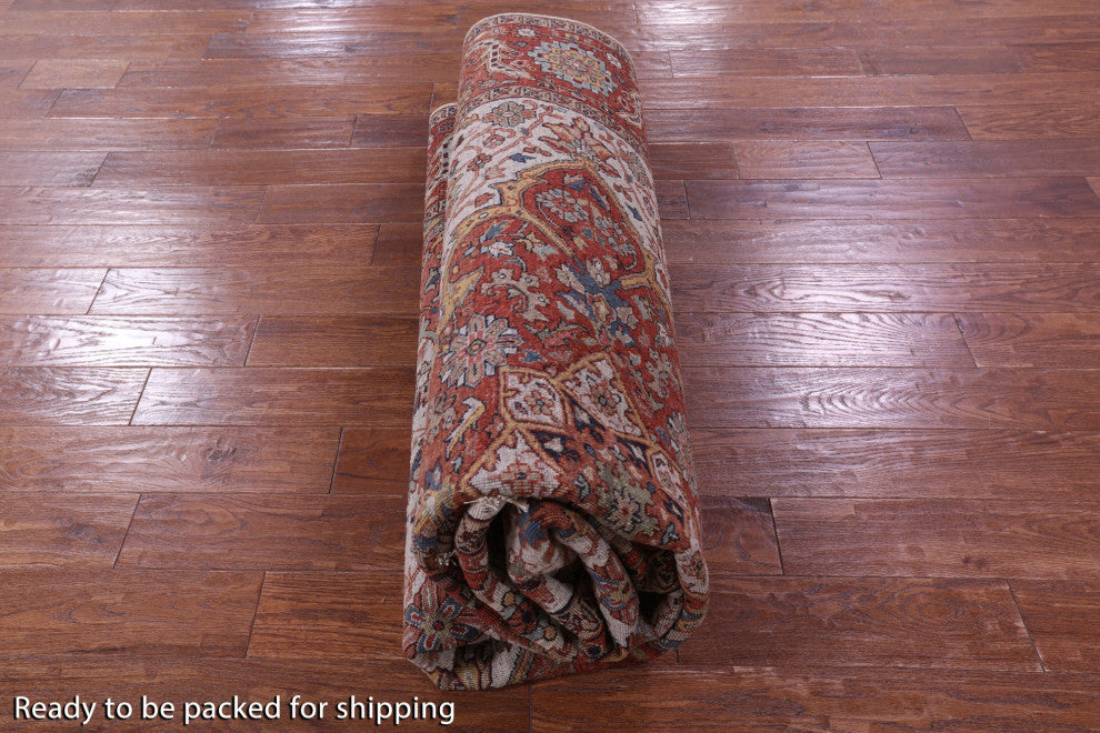 Handmade Persian Fine Serapi Wool Rug 7' 11" X 10' 0" - Q14687