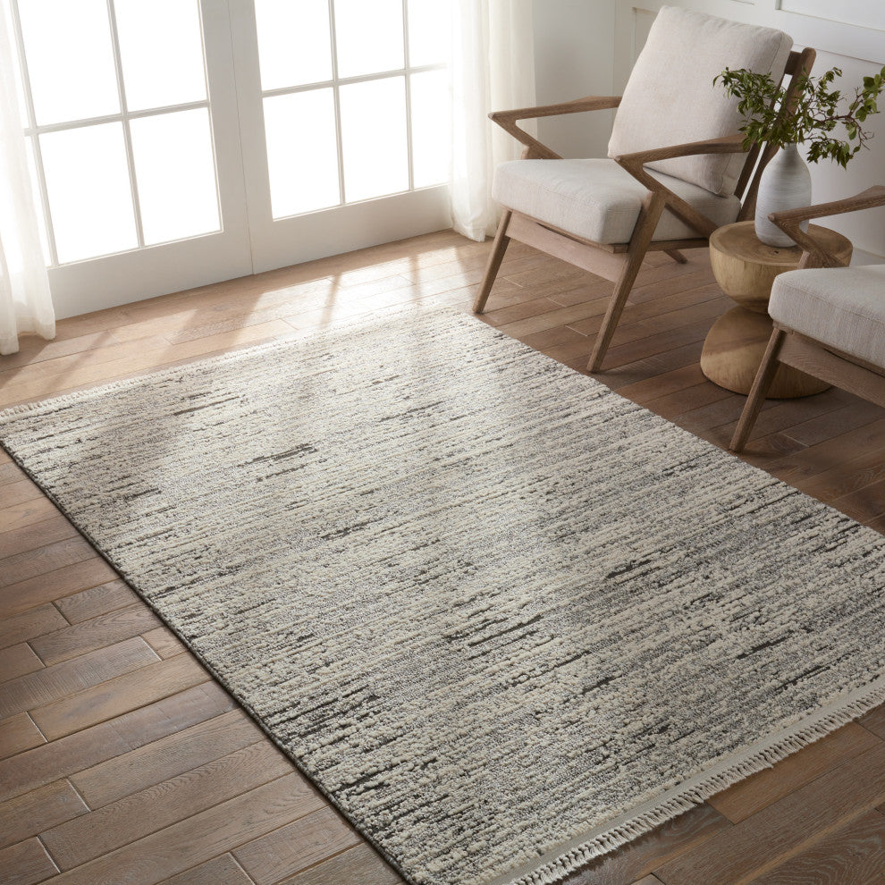 Jaipur Living Duna Striped Gray/ Cream Area Rug 9'X12'