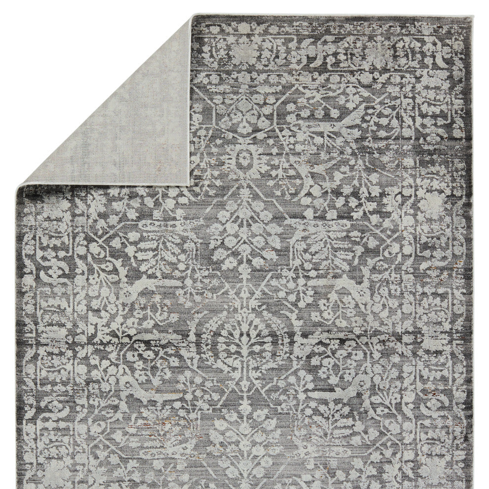 Jaipur Living Elvira Floral Gray/ Cream Area Rug 9'10"X12'