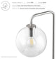 Floor Lamp Light, Silver, Glass, Metal, Modern, Mid Century Bistro Hospitality