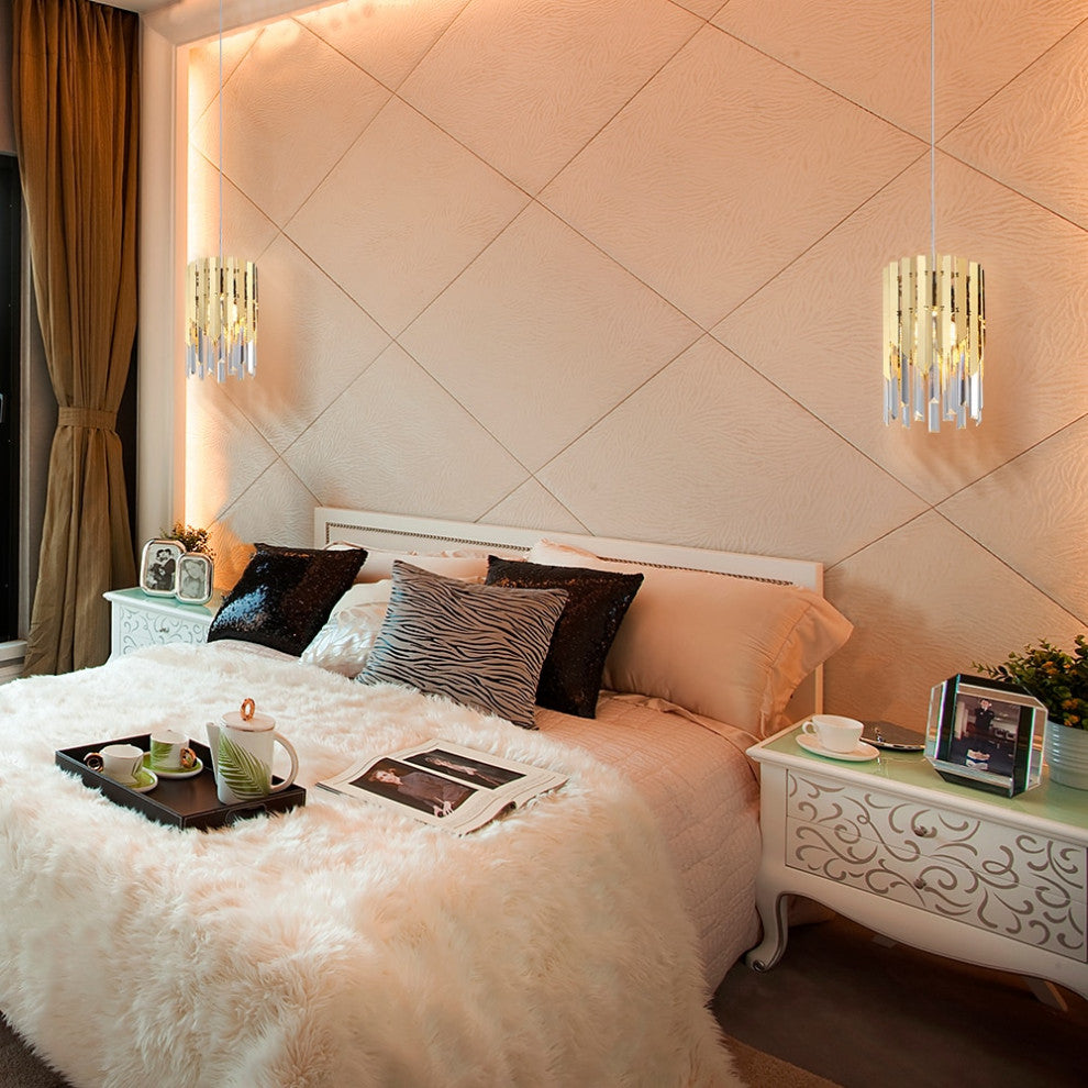 Gold Plated Crystal Pendant Fixture By Morsale