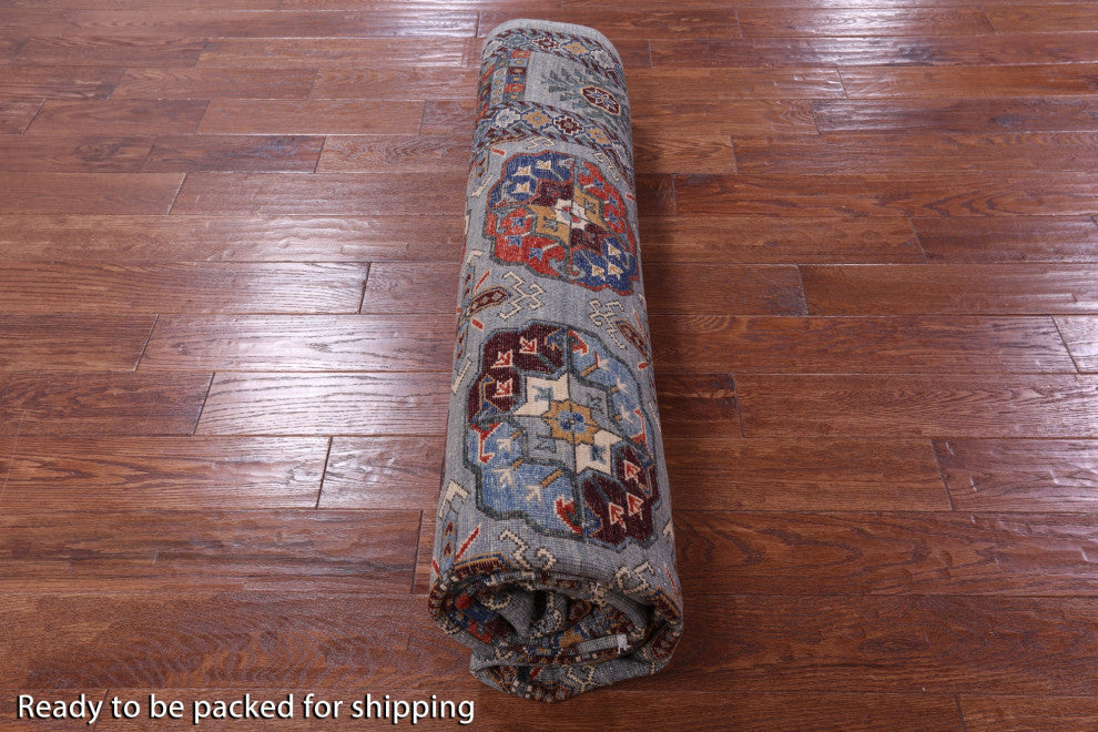Super Turkmen Ersari Handmade Wool Rug 8' 1" X 9' 9" - Q15632