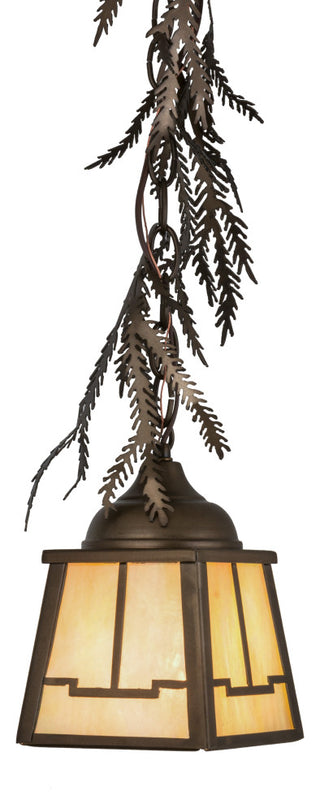 5.5 Square Pine Branch Valley View Mini Pendant