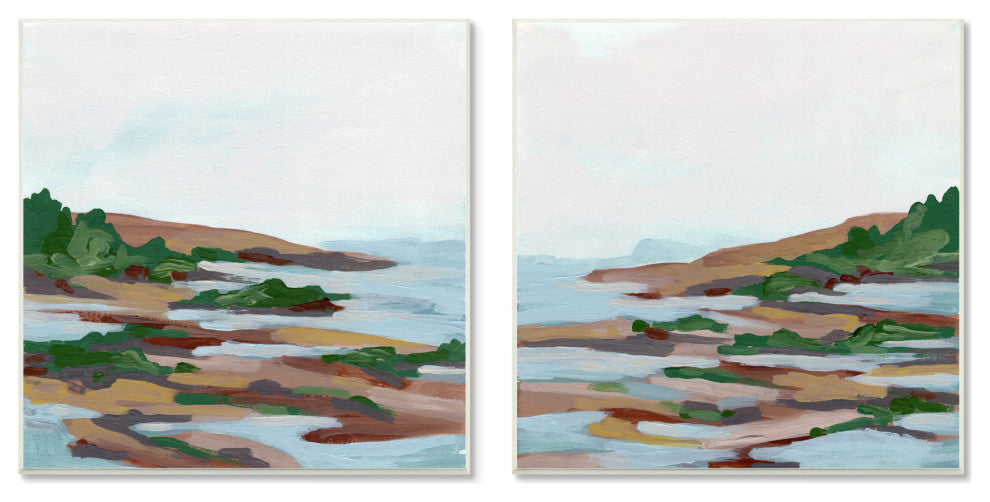 Abstract Quaint Forest Beach,12 x 12