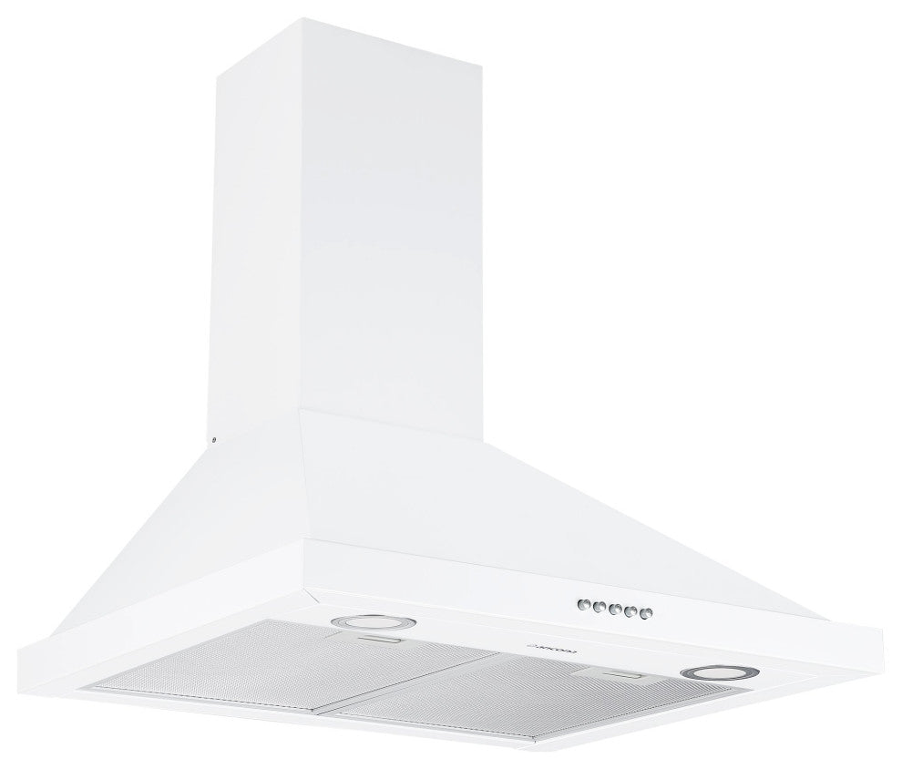 Ancona 24" 280 CFM Convertible Wall Pyramid Range Hood, White