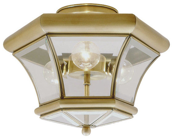 Monterey Ceiling Mount, Antique Brass
