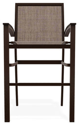 Bazza Sling Bar Height Stackable Outdoor Stool, Augustine Fennel/Kona
