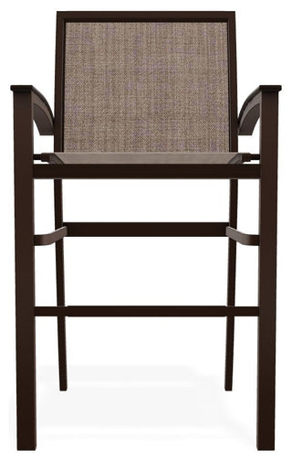Bazza Sling Bar Height Stackable Outdoor Stool, Augustine Fennel/Kona