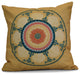Stained Glass Geometric Print Pillow, Gold, 26"x26"