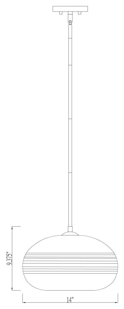 Z-Lite 486P14 Harmony 14"W Pendant - Brushed Nickel