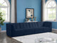 Relax Velvet Upholstered 4-Piece Modular Sofa, Navy