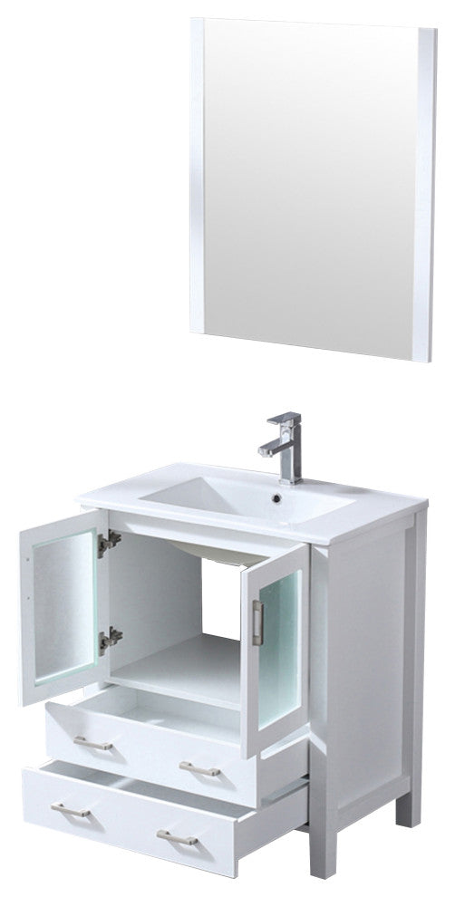 Volez Transitional White 30" Single Vanity Set