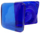2x2 Snails Hand Poured Glass Tile, Cobalt