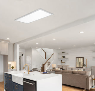 Lugano 48" x 24" LED Linear Flush Mount, White