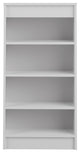 Contemporary Wood Small Bar Table With Shelving, White